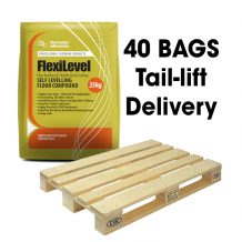 Tilemaster FlexiLevel Fibre Reinforced Flexible Self Levelling Compound 25kg Full Pallet (40 Bags Tail Lift)
